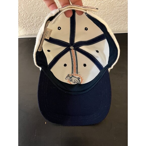 Miami Dolphins Vintage Embroidered White Adjustable Hat Cap Wool Blend Twins ent - Picture 6 of 7